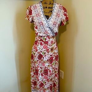 Pretty Garden Wrap dress